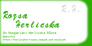 rozsa herlicska business card